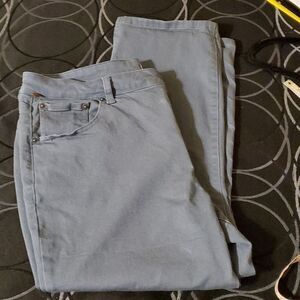 LOGO BY LORI GOLDSTEIN  stretch  twill  cropped pants us 16